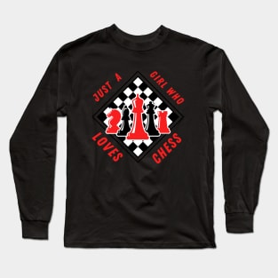 For Girls Who Love Chess Long Sleeve T-Shirt